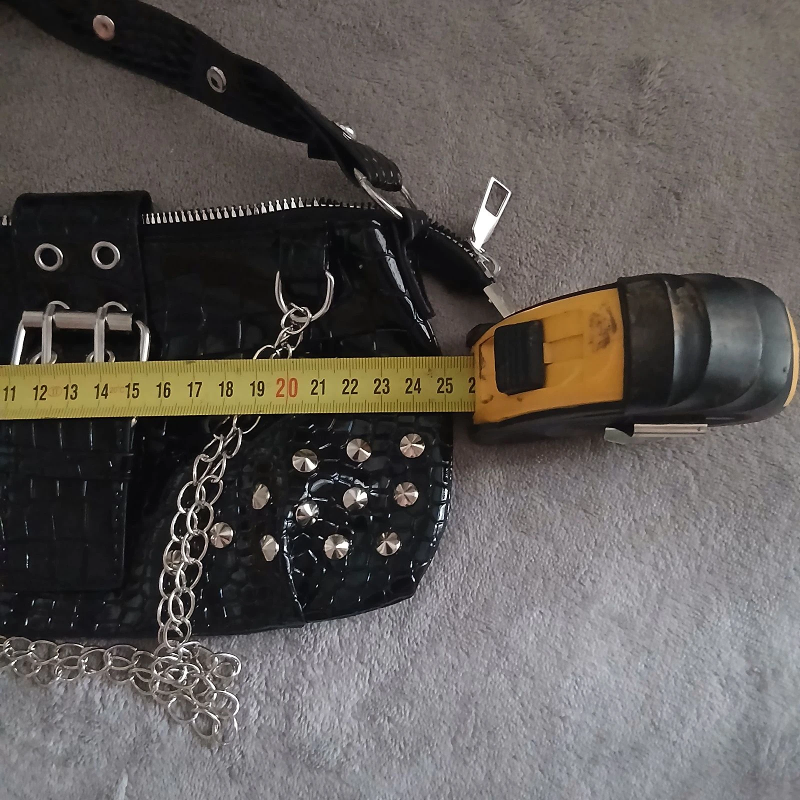 Bolsa baguete preta – Estilo Rock / Y2K / Grunge – photo 7